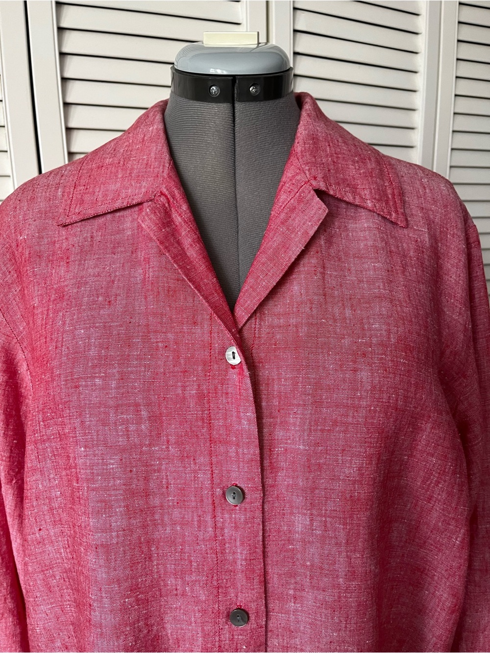 Liz Claiborne Linen Button front shirt 1X - Picture 3 of 11